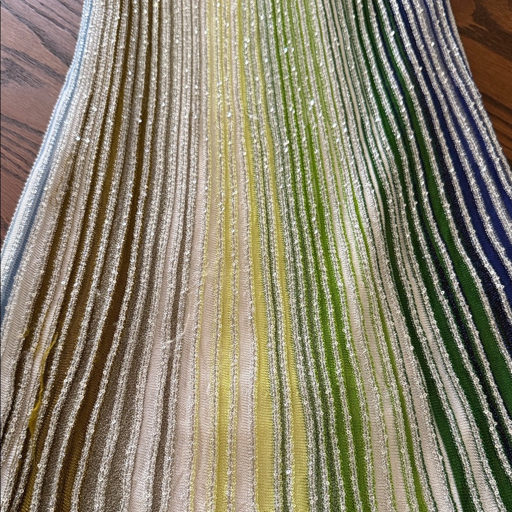 Missoni Sleeveless Paillette Stripe Knit Mini Dress In Multi - Picture 11 of 16